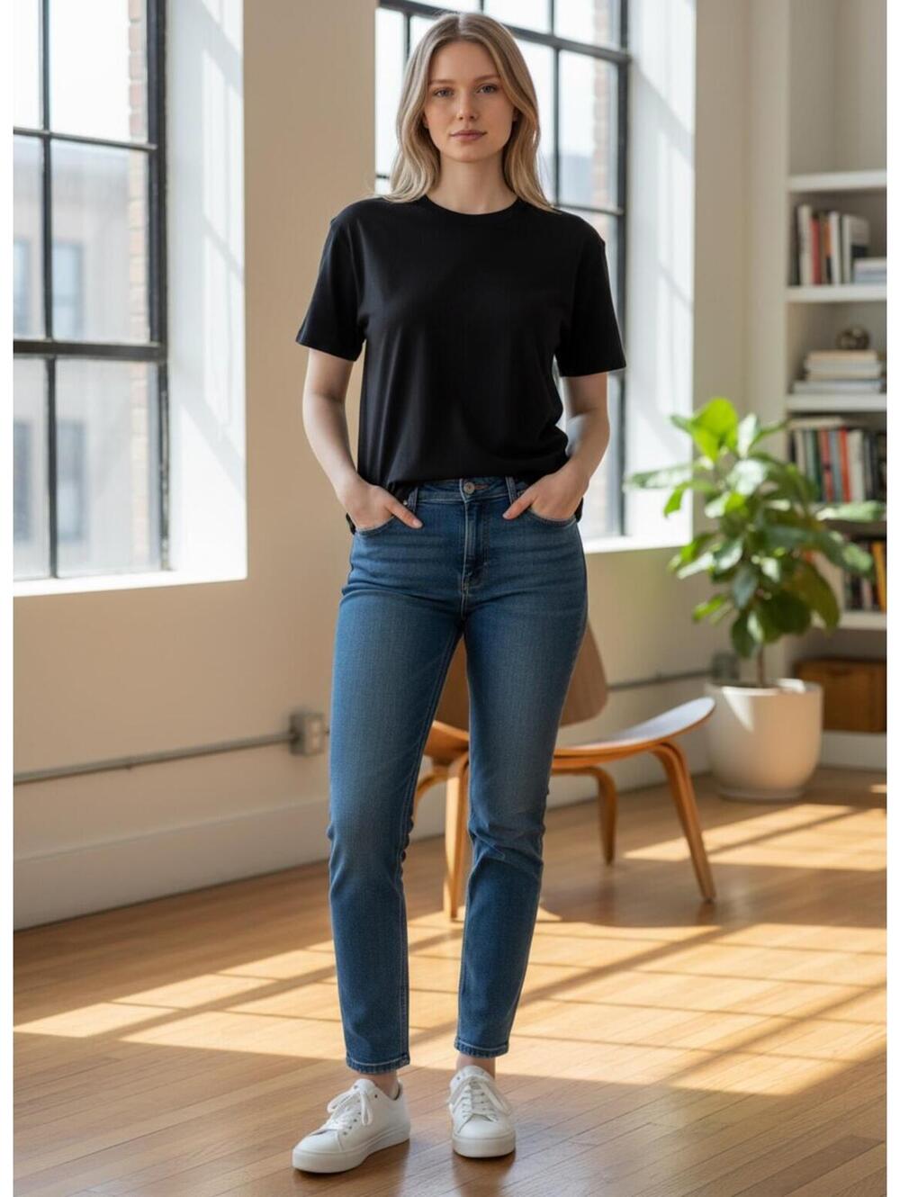 Madewell Black Classic Crew Neck T-Shirt XL